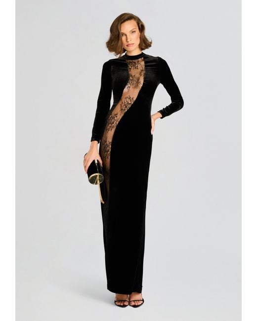 retrofte Donatella Velvet Dress in Black | Lyst retrofte Donatella Velvet Dress in Black | Lyst