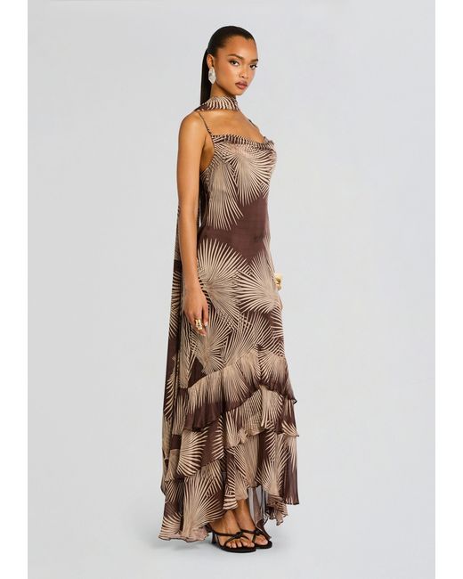 rococo sand ruched long dress Cain Ruched Maxi Dress