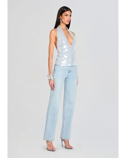 retroféte White Joy Sequin Top