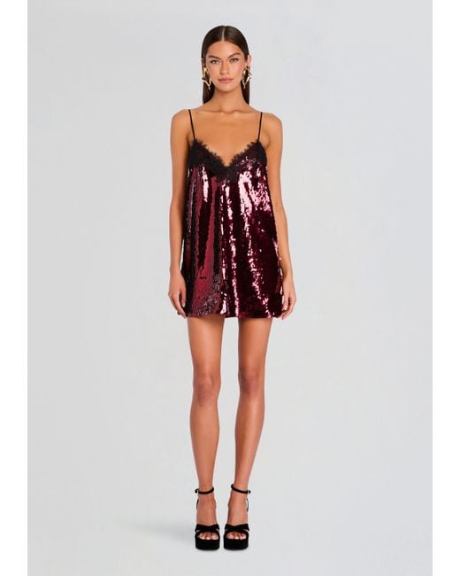 retroféte Red Sequin Dress
