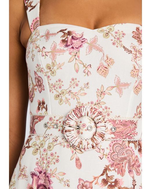 Hemant & Nandita White Diza Midi Dress