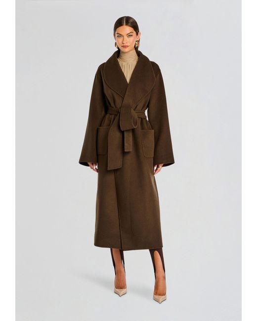 SER.O.YA Brown Mavis Wool Coat