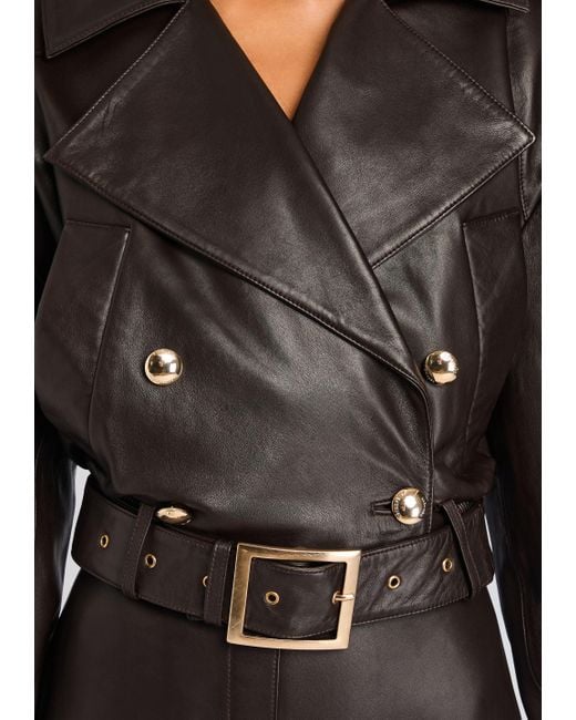 retroféte Black Malene Leather Jacket