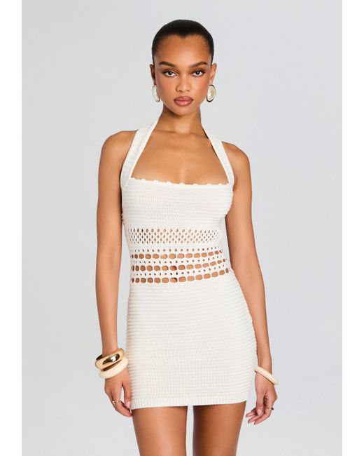 retroféte Women's White Ronni Crochet Dress
