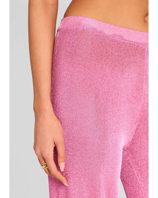 SER.O.YA Pink Sheldon Metallic Knit Pant