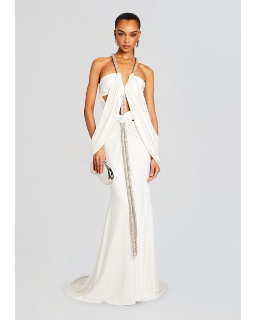 retroféte White Gaia Embellished Dress