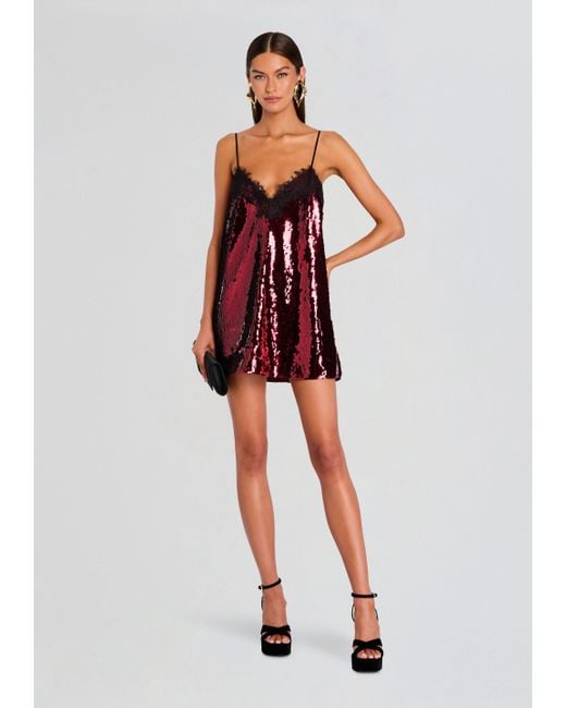 retroféte Red Sequin Dress