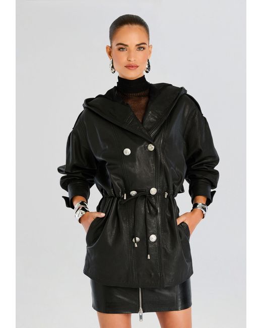 retroféte Black Saint Leather Jacket