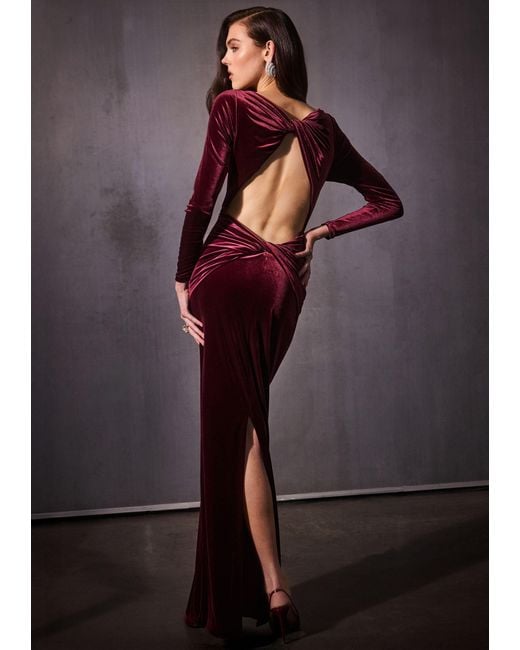 black satin backless dress A Line V Neck Backless Burgundy Tea Length Prom Dresses, Tea Length Bu –  jbydress main image 1