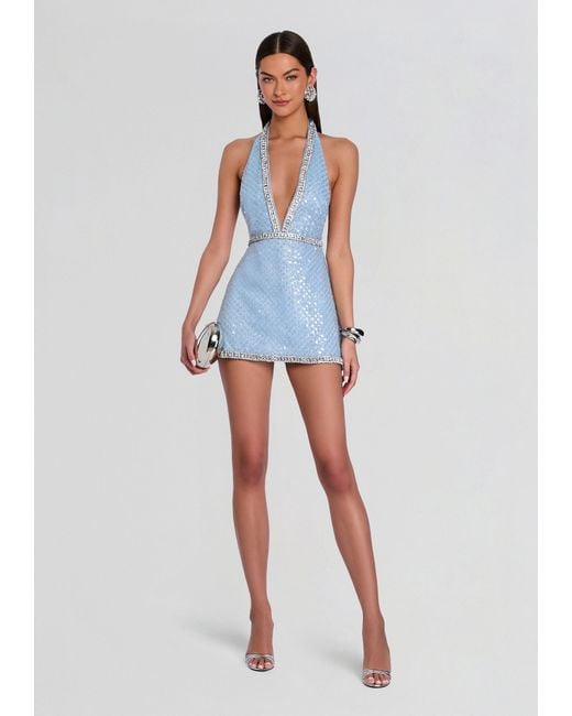 retrofete blue sequin dress Monae Sequin Dress Retrofete