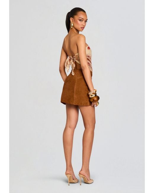 retroféte Brown Noelle Silk Top
