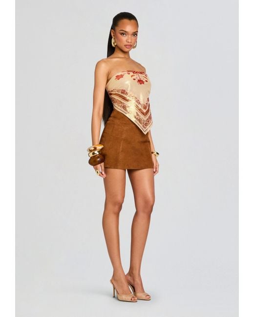 retroféte Brown Noelle Silk Top