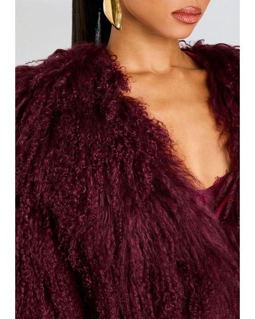 retroféte Red Luxe Fur Jacket