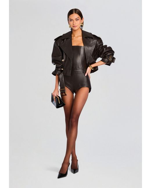 retroféte Black Malene Leather Jacket