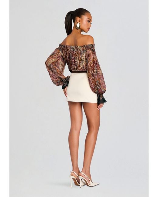 Hemant & Nandita Multicolor Ruza Smocked Top