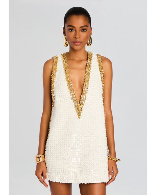 white and gold sequin dress Simmie high slit Silver Gold Sequin Strapless Sweetheart