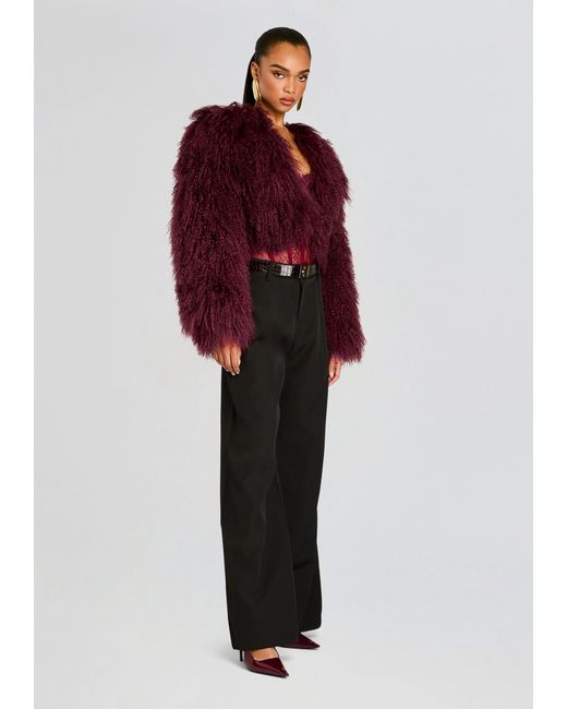 retroféte Red Luxe Fur Jacket