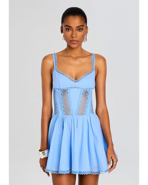 Charo Ruiz Blue Gardenia Short Dress