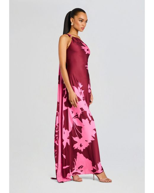 open lace back dress Jiah One Shoulder Long Dress L