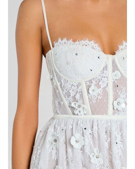 retrofte Noema Embellished Lace Dress in White | Lyst