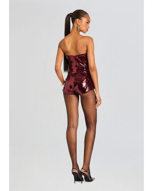 retroféte White Estella Sequin Romper