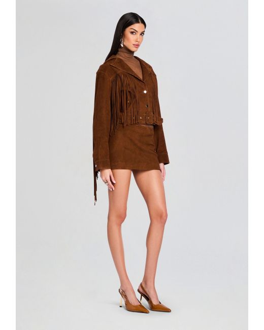 retroféte Brown Vonda Suede Jacket