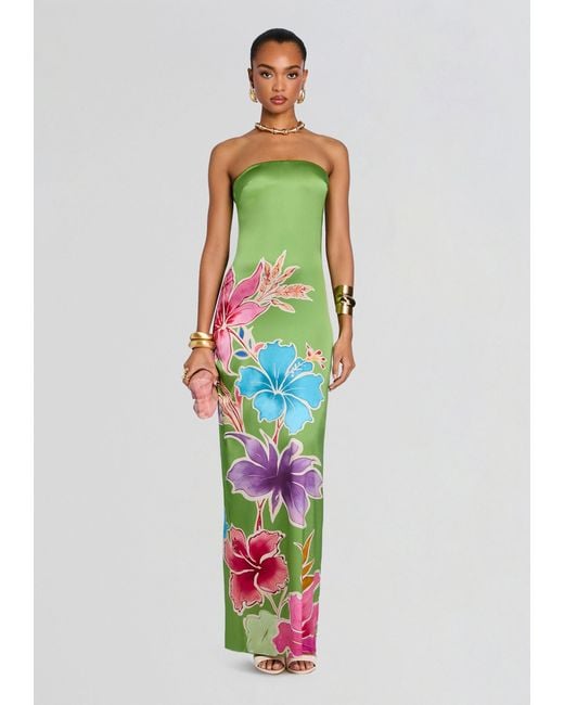 vivi silk dress Retrofete Vivi Dress in Green