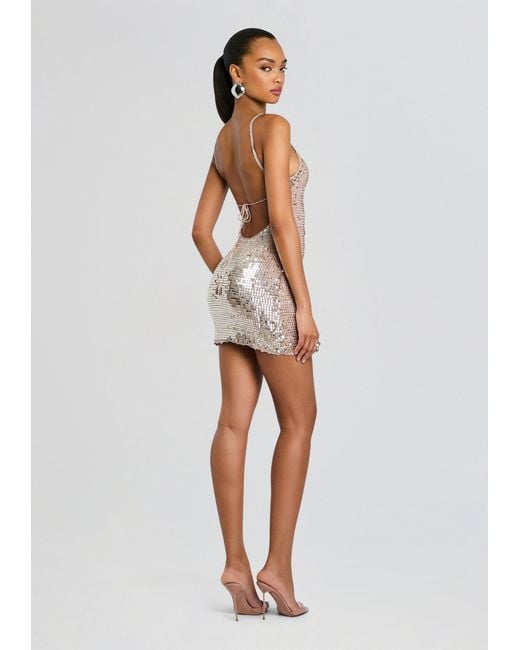 retrofte Women's White Renata Sequin Crochet Dress - bombsquadbeer.co.uk