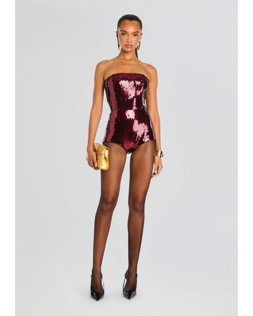 retroféte White Estella Sequin Romper