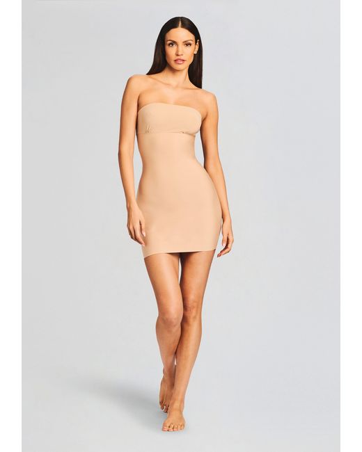 Commando White Two-Faced Tech Control Strapless Slip
