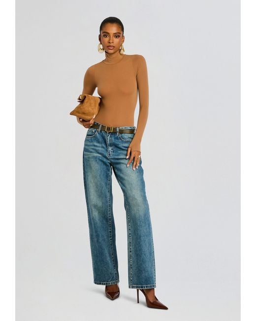 Commando Blue Ballet Turtleneck Bodysuit
