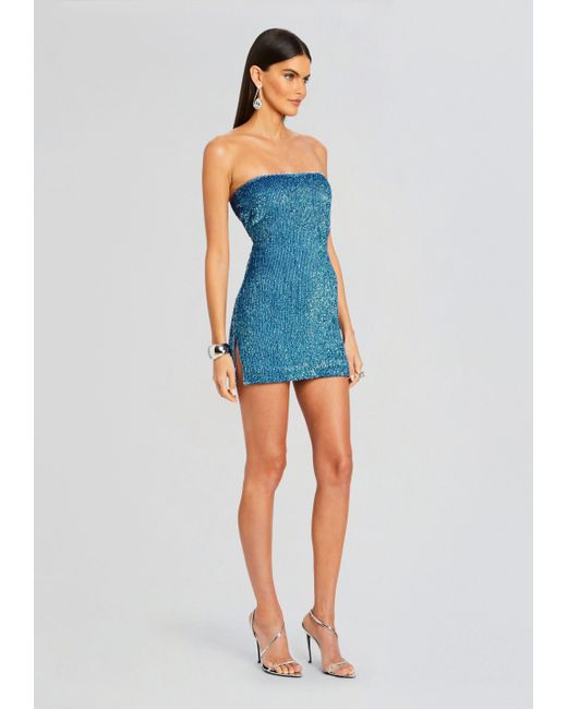 retrofete blue sequin dress Ellen Sequin Dress  Retrofete