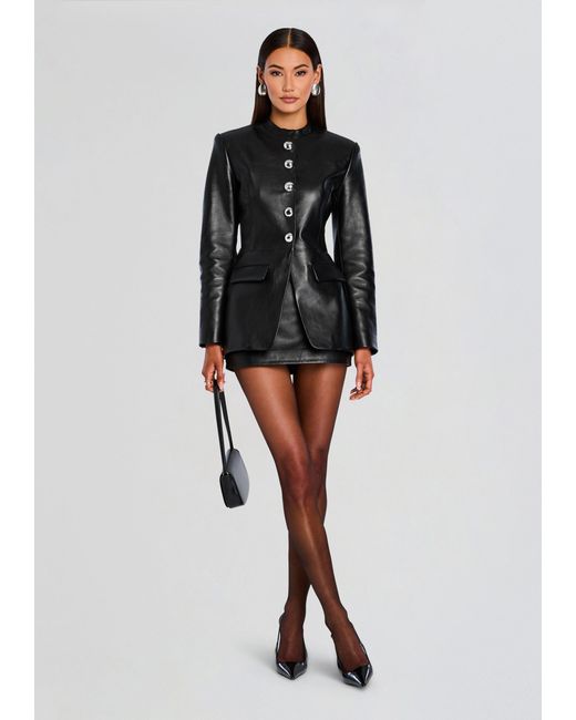retroféte Black Callandra Leather Jacket