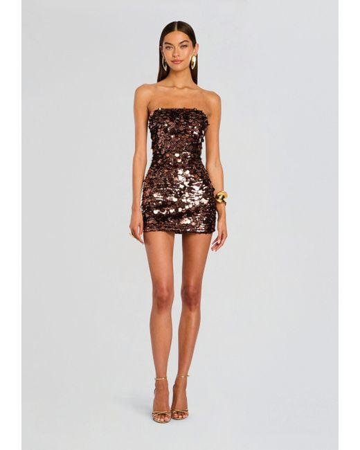 retroféte White Nolia Sequin Embellished Dress