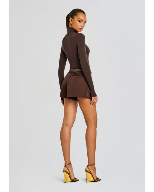 Commando Brown Ballet Turtleneck Bodysuit