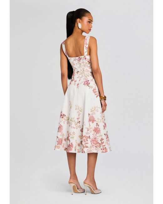 Hemant & Nandita White Diza Midi Dress