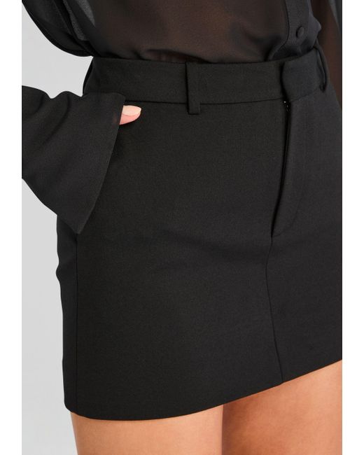 SER.O.YA Black Lillith Mini Skirt
