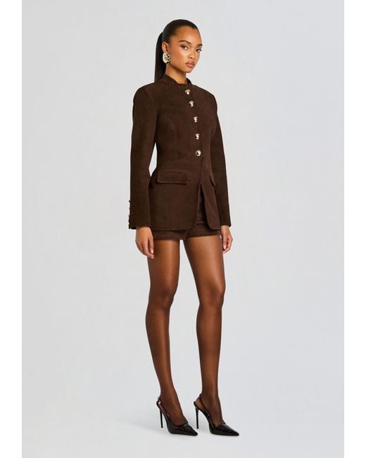 retroféte Brown Callandra Suede Leather Jacket