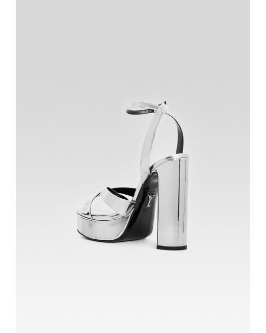 retroféte White Melodia Platform Sandal