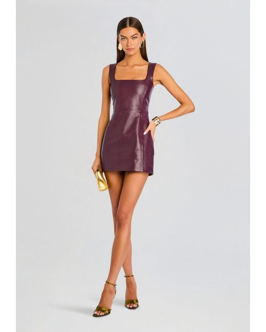 retrofte Tilde Leather Dress in Red | Lyst