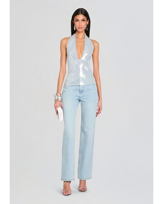 retroféte White Joy Sequin Top