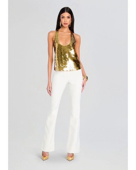retroféte Green Mandy Sequin Top