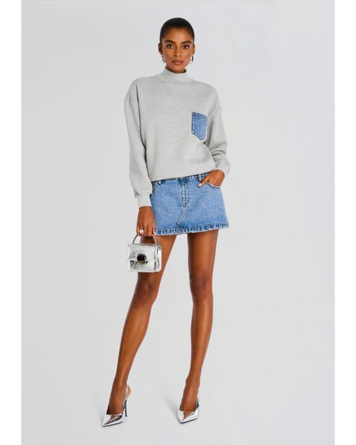 SER.O.YA Marley Terry Denim Dress in Blue | Lyst