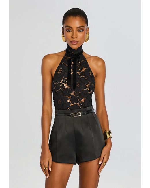 retroféte Red Ravenna Lace Top