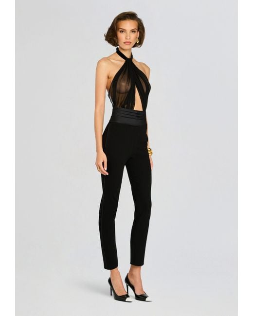 Sans Faff Black Tuxedo Cigarette Pants