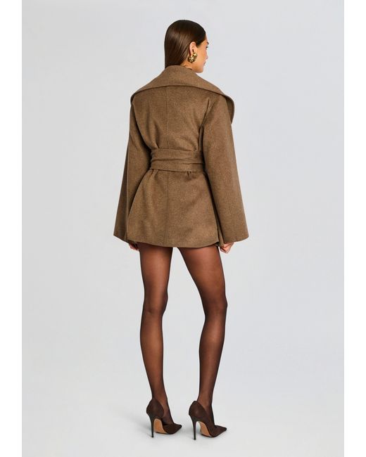 SER.O.YA Brown Dulcetta Wool Coat