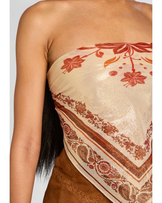 retroféte Brown Noelle Silk Top