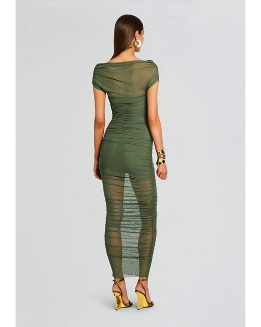 SER.O.YA Green Noel Mesh Midi Dress