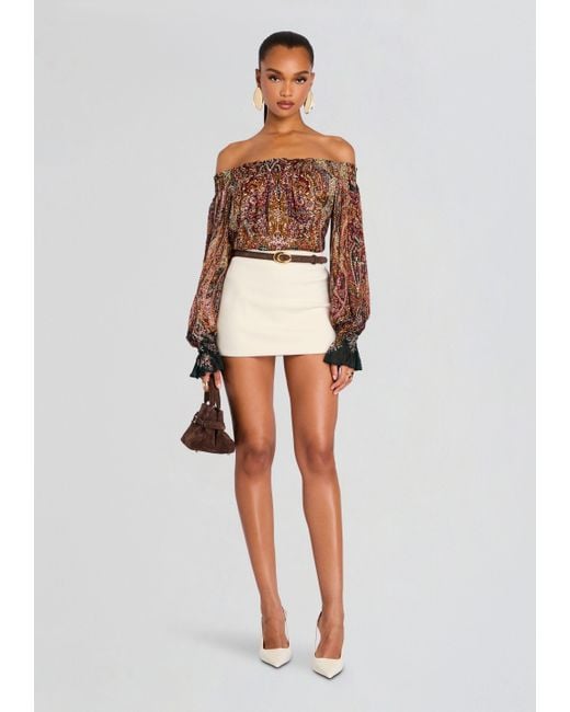 Hemant & Nandita Multicolor Ruza Smocked Top