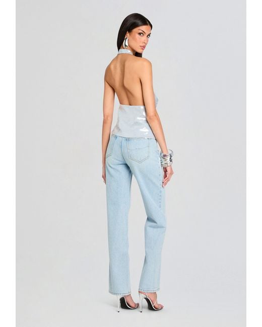 retroféte White Joy Sequin Top